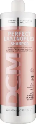 Шампунь DCM Perfect Laminoplex с эффектом ламинирования, с маслом моринги и камелии, без SLS/SLES, 1000 мл