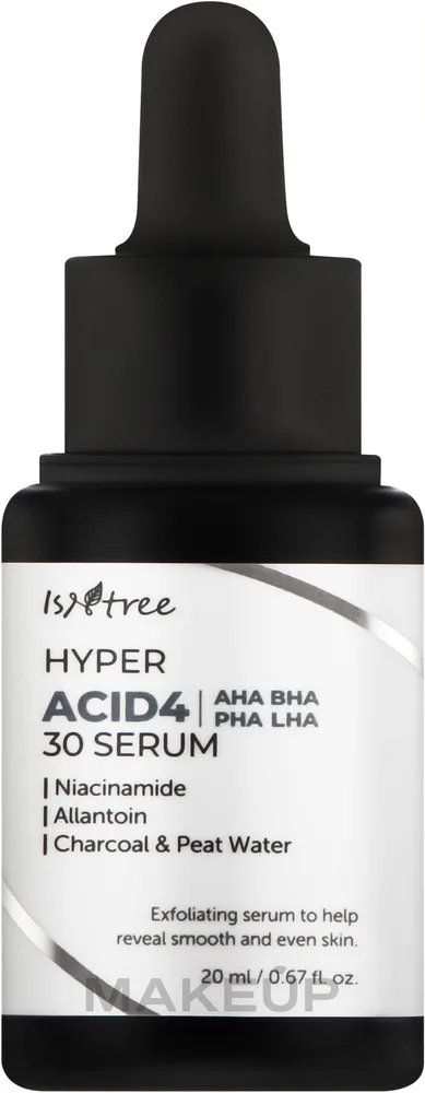 IsNtree Hyper Acid 4 AHA BHA PHA LHA 30 отшелушивающая кислотная сыворотка для лица 20 мл