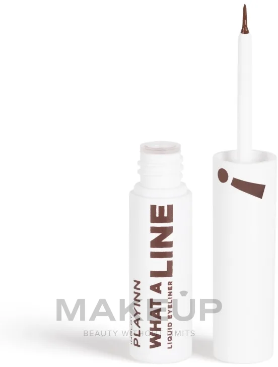 Подводка для глаз Inglot Playinn What a Line! Liquid Eyeliner жидкая, быстросохнущая, 3,5 мл, оттенок 24 - Trusty Brown