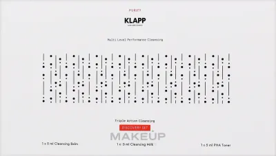 Набор для лица Klapp Multi Level Performance Purify молочко, бальзам, PHA тоник