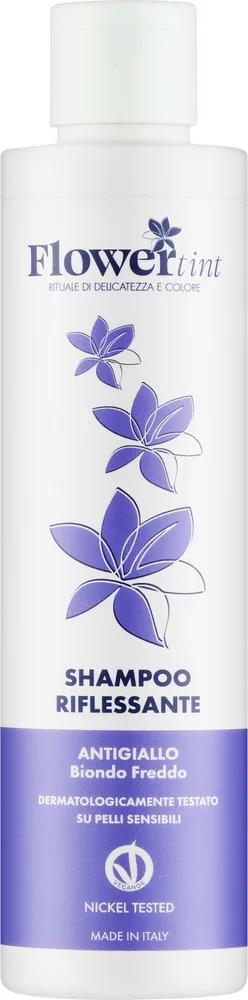 Тонирующий шампунь FlowerTint Riflessante холодный блонд против желтизны, с фиолетовым пигментом, 200 мл