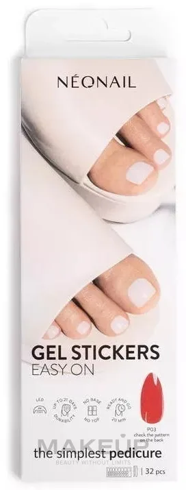 Набор гелевых наклеек NeoNail Professional Gel Stickers Easy On 32 шт пилка и апельсиновая палочка, оттенок P03