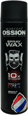 Лак для волос Morfose Ossion Spray Wax 10x Strong Premium Barber Line сильной фиксации, быстросохнущий, 300 мл