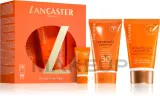Набор для загара Lancaster Sun Beauty молочко для тела SPF30 крем для лица и лосьон 50+3+50 мл — фото 1