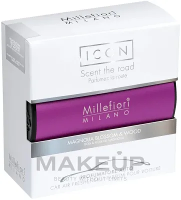 Ароматизатор для автомобиля Millefiori Milano Icon Classic Purple Magnolia Blossom and Wood, цветочно-древесный, 1 шт