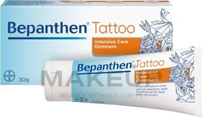 Bepanthen Tattoo мазь для ухода за татуировкой Intense Care Ointment 50 г, с ланолином и пантенолом, для кожи после тату