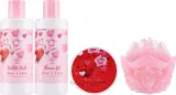 Набор для тела Aurora Peony & Cherry Amber из 5 средств гель лосьон и уход с ароматом пиона и вишни — фото 2