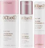 Набор для макияжа Attitude Oceanly Silky Pink Set хайлайтер, блеск и румяна в стиках, 8,5 г + 3,4 г + 8,5 г — фото 2