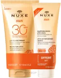 Набор для загара Nuxe Sun лосьон для лица и тела SPF30 и шампунь-гель после загара 2в1 150+100 мл — фото 1