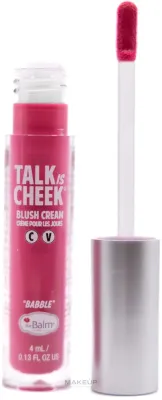 Румяна кремовые жидкие theBalm Talk is Cheek Blush Cream, для щёк, с сияющим финишем, 4 мл