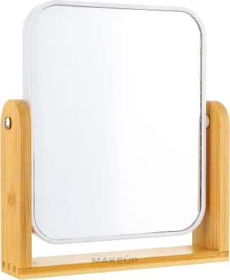 Зеркало косметическое Inter-Vion Bamboo Glass двустороннее, с увеличением, на бамбуковой подставке, арт. 418009, 1 шт