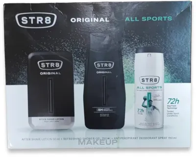 Набор STR8 All Sports лосьон после бритья 50 мл дезодорант-спрей 150 мл и гель для душа 250 мл/ СТР8