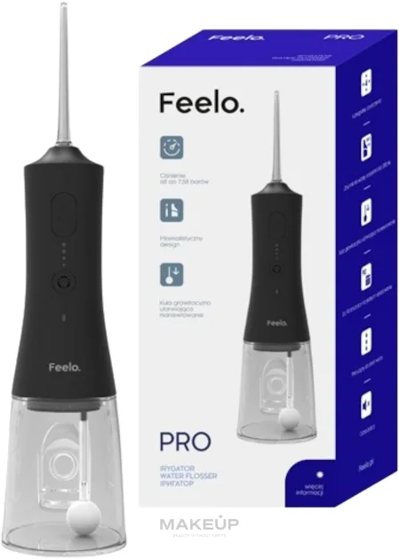 Ирригатор Feelo Pro Water Flosser беспроводной, чёрный, 1 шт
