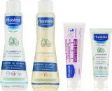 Набор Mustela Little Baby Care очищающий гель 200 мл шампунь 200 мл крем 50 мл и крем для лица 40 мл — фото 2