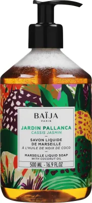 Жидкое марсельское мыло Baija Jardin Pallanca Marseille Liquid Soap With Coconut Oil с кокосовым маслом, аромат черной смородины и жасмина, 500 мл