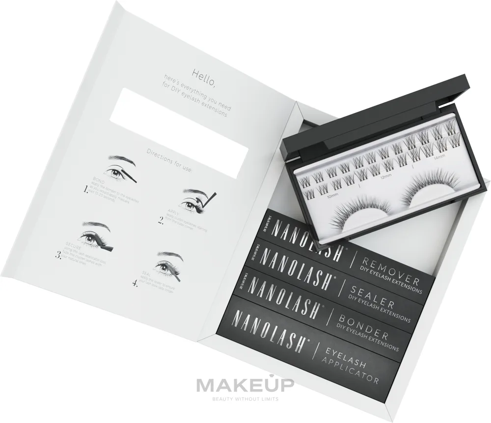 Набор Nanolash DIY Starter Kit Innocent ресницы бондер силант и аксессуары 5 предметов