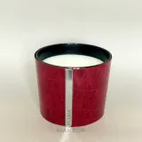 Чехол декоративный для свечи в стекле Belaia Candle Reversible Sleeve Croco, под кожу аллигатора, для свечи 500 г, 1 шт — фото 2