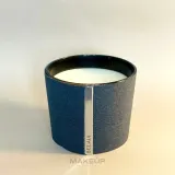 Чехол декоративный для свечи в стекле Belaia Candle Reversible Sleeve Canvas, двусторонний, голубой и тёмно-синий, для свечи 500 г, 1 шт — фото 3