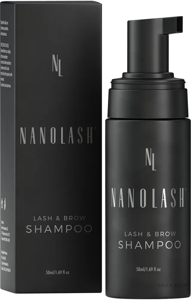 Шампунь Nanolash Lash & Brow для ресниц и бровей, деликатное очищение с алоэ и гиалуроновой кислотой, 50 мл