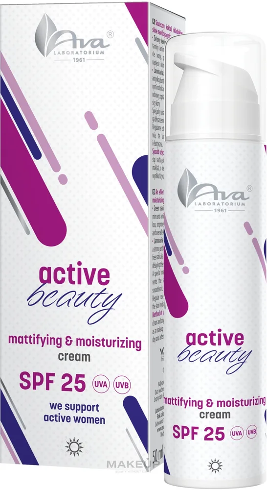 Крем для лица AVA Laboratorium Active Beauty матирующий увлажняющий SPF 25 50 мл