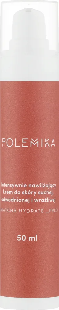 Polemika Matcha Hydrate Pro крем интенсивно увлажняющий для сухой, обезвоженной и чувствительной кожи 50 мл, с зелёным чаем