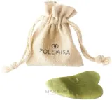 Массажёр для лица и шеи Polemika Gua Sha из натурального камня, в льняном мешочке, 1 шт — фото 1
