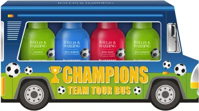Набор детский Baylis & Harding Football Blueberry Fizz шампунь 100 мл гель для тела 100 мл и пена для ванны 2 x 100 мл