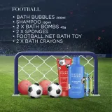 Набор детский Baylis & Harding Football Blueberry Fizz пена для ванны 300 мл шампунь 130 мл бомбочки и другие средства 9 предметов — фото 4