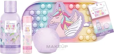 Набор Baylis & Harding Beauticology Candy Pop крем для душа 60 мл бомбочка 45 г бальзам для губ 5 г и пенал