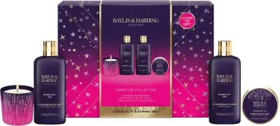 Набор Baylis & Harding Moonlight Fig лосьон 50 мл крем для душа 300 мл пена для ванны 300 мл и свеча