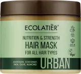Маска для волос Ecolatier Urban питание и укрепление, кокосовое масло, моринга, витамины, 380 мл — фото 1
