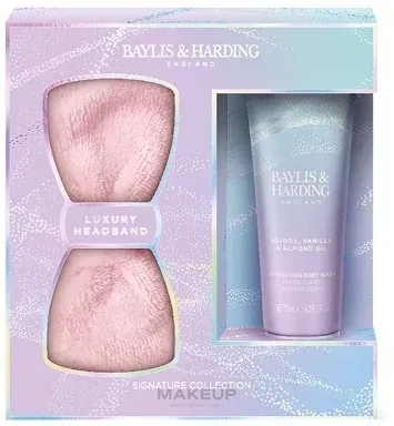 Набор Baylis & Harding Jojoba Vanilla & Almond Oil гель для душа 125 мл и повязка для волос