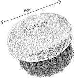 Щётка для сухого массажа шеи и декольте AnMar Brush розовая, конский волос, 1 шт — фото 3