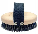 Щётка для сухого массажа тела AnMar Brush чёрная, щетина кабана средней жёсткости, 1 шт — фото 2