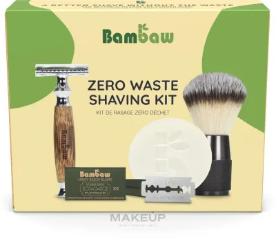 Набор для бритья Bambaw Zero Waste бамбуковый станок мыло для бритья 80 г помазок и 5 лезвий