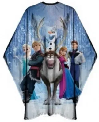 Пелерина парикмахерская детская Detreu Frozen антистатическая, голубая, 100 x 120 см, 1 шт