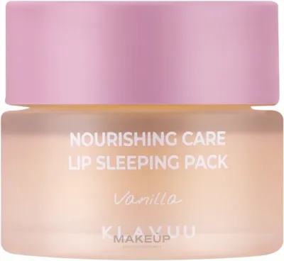 Klavuu Nourishing Care Lip Sleeping Pack Vanilla ночная маска для губ ваниль 20 г, питательный бальзам для сухих губ
