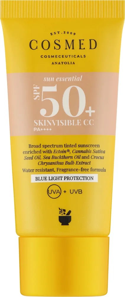 Крем CC Cosmed Sun Essential Skinvisible SPF50 Tined Sunscreen солнцезащитный, тонирующий, 30 мл