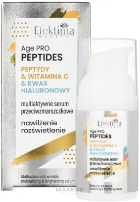 Сыворотка для лица Efektima Age PRO Peptides мультиактивная против морщин с пептидами, витамином C и гиалуроновой кислотой, 30 мл