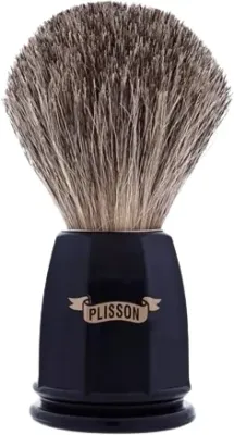 Помазок для бритья Plisson 1808 Russian Grey Faceted Brush, чёрный, размер 12, 1 шт