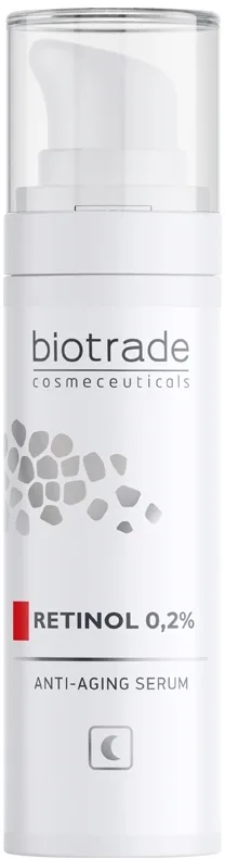Сыворотка для лица Biotrade антивозрастная с ретинолом 0,2% (гидроксипинаколон ретиноат) и витамином E, ночная, 30 мл