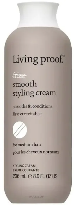 Крем для укладки волос Living Proof No Frizz Smooth разглаживающий, контроль пушения, без силиконов, для средних волос, 236 мл