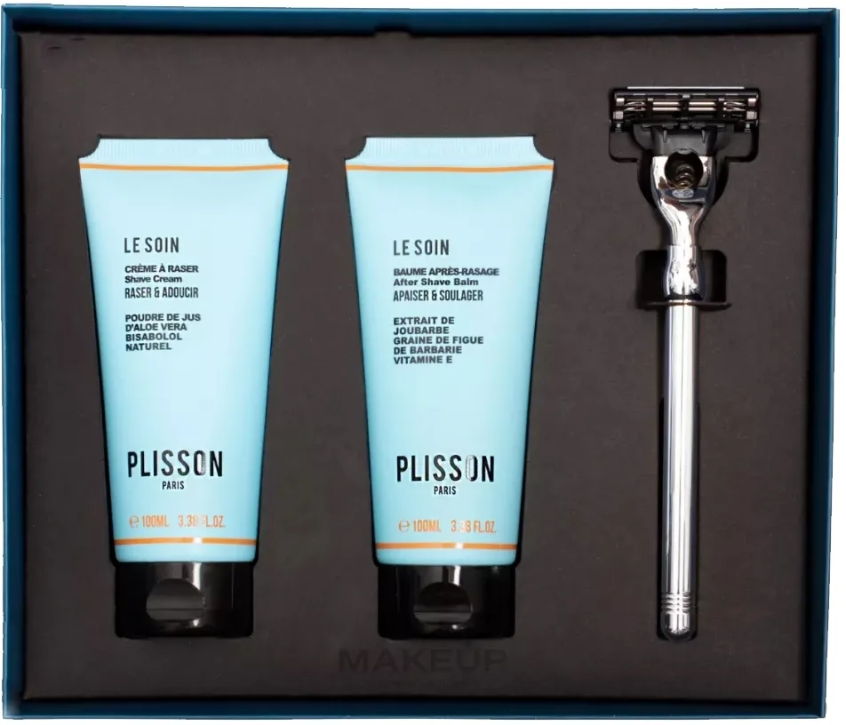 Набор Plisson Clean Shaven крем для бритья 100 мл бальзам после бритья 100 мл и станок Mach3