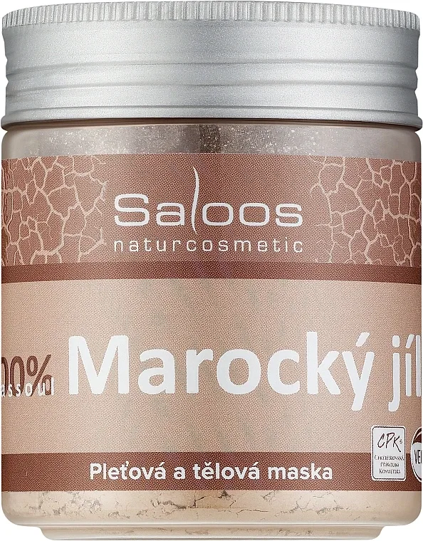 Марокканская глина рассул для лица, тела и волос Saloos Clay Mask Montmorillonite