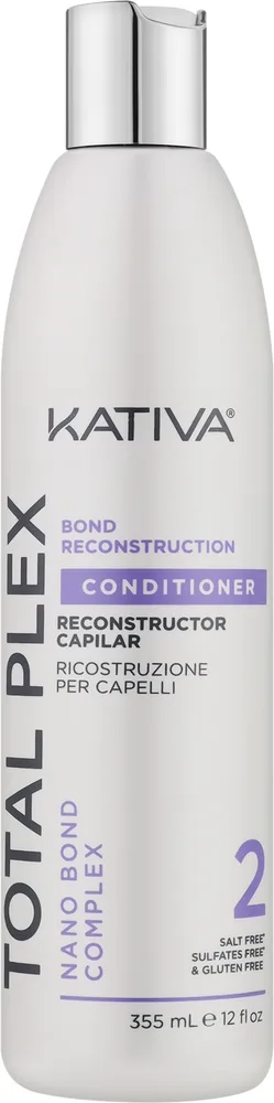 Восстанавливающий кондиционер для повреждённых волос Kativa Total Plex Conditioner 355 мл