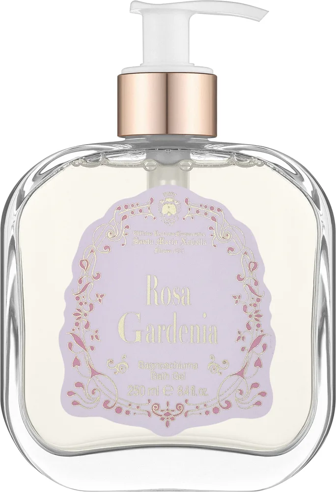Santa Maria Novella Rosa Gardenia гель для душа 250 мл, парфюмированный, цветочный аромат розы и гардении, унисекс