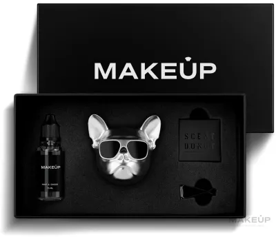 Ароматизатор для автомобиля MAKEUP Silver Bulldog, мята и имбирь, серебристый, 15 мл