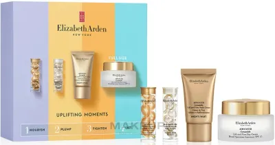 Набор для лица Elizabeth Arden Uplifting Moments дневной крем SPF15 ночной крем капсулы и сыворотка с церамидами 50+15 мл