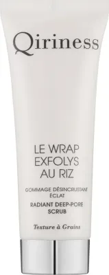Скраб для лица Qiriness Le Wraps Exfolys Au Riz Radiant Deep-Pore Scrub очищающий, с рисовыми частицами, 75 мл