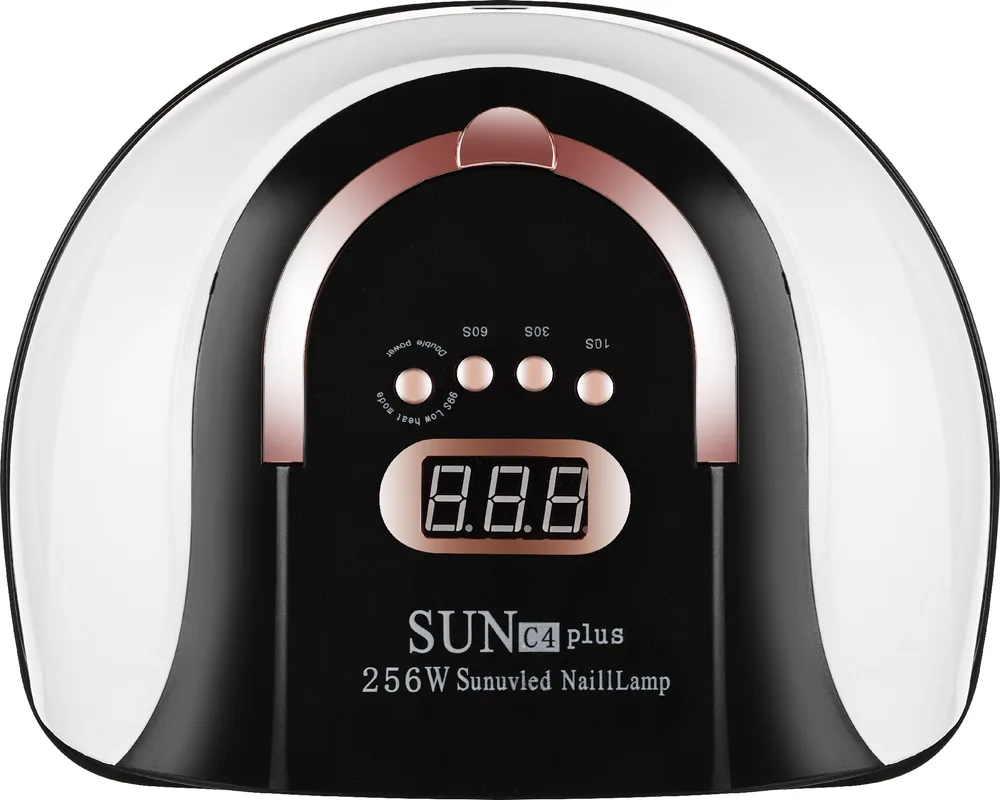 Лампа UV LED для ногтей SUN C4 Plus 256 Вт, 57 светодиодов, с ручкой, черно-белая, 1 шт